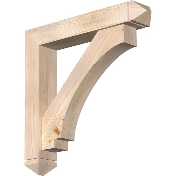 Ekena Millwork Imperial Arts and Crafts Smooth Bracket w/ Offset Brace, Douglas Fir, 7 1/2"W x 42"D x 42"H BKT0806X42X42IMP03SDF - main